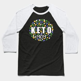 Keto Mom Collage - Fitness and Diet Baseball T-Shirt